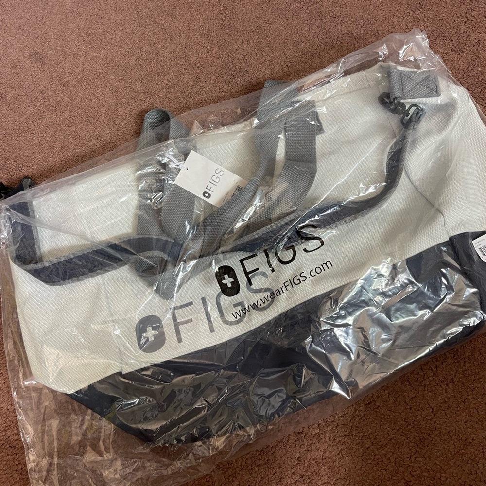 Figs Ice Grey laminated tote bag